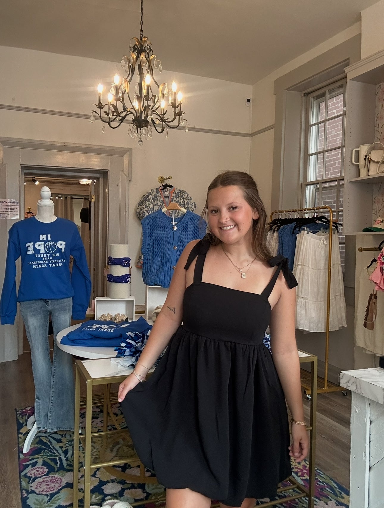 Tailgate Black Puffy Hem Dress