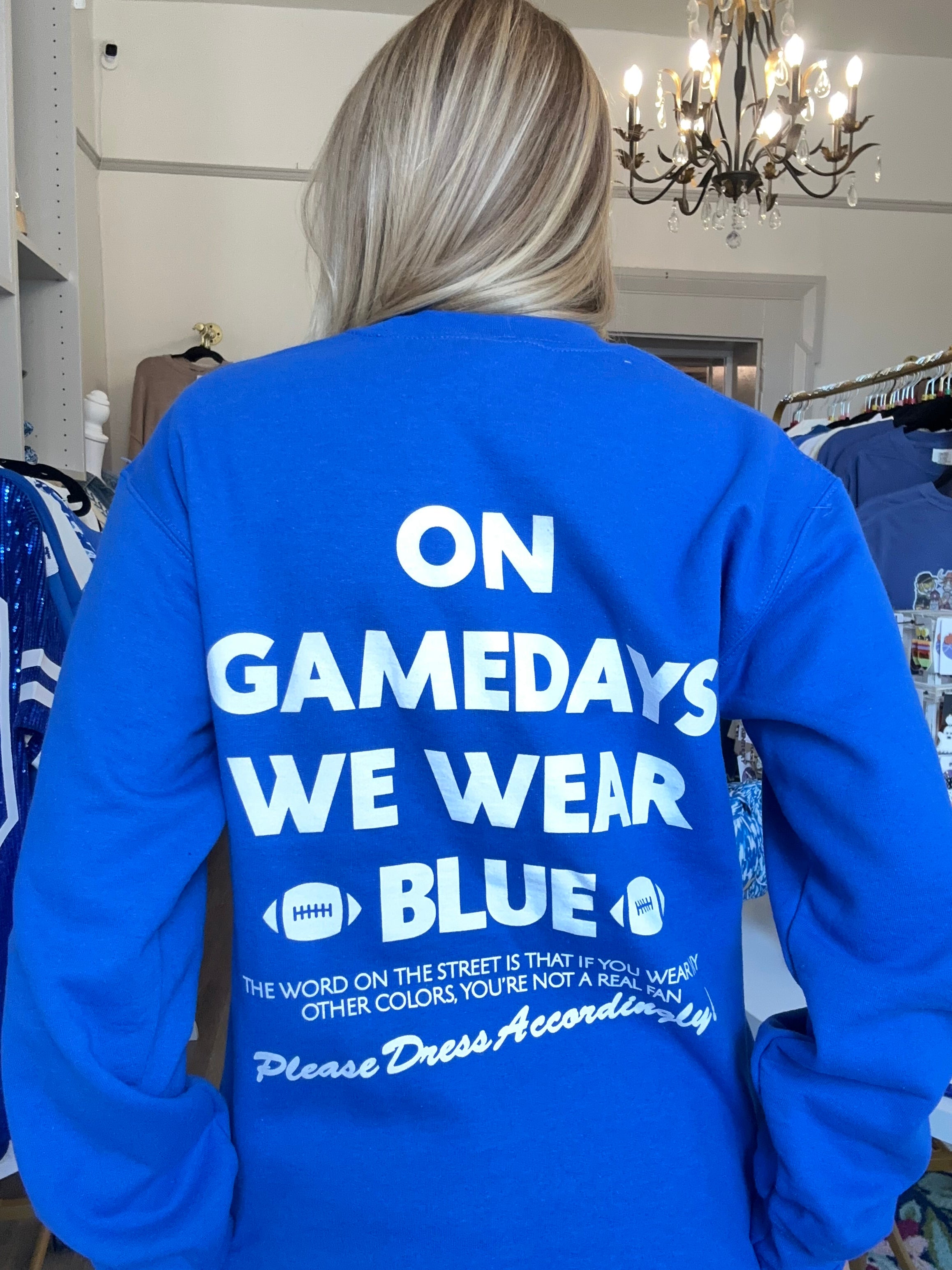 We Wear Blue Sweatshirt