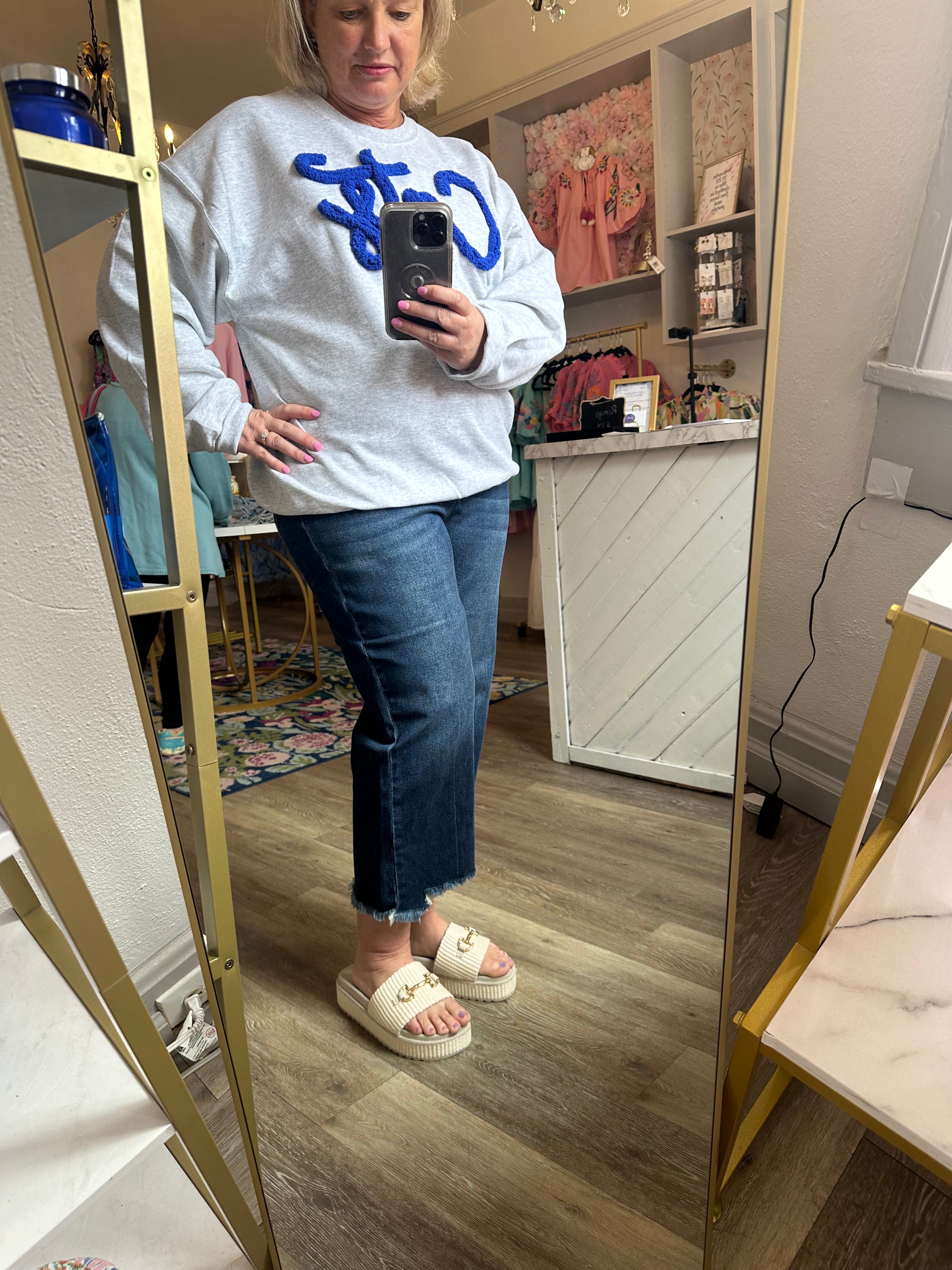 Willow Button Fly Crop Jeans