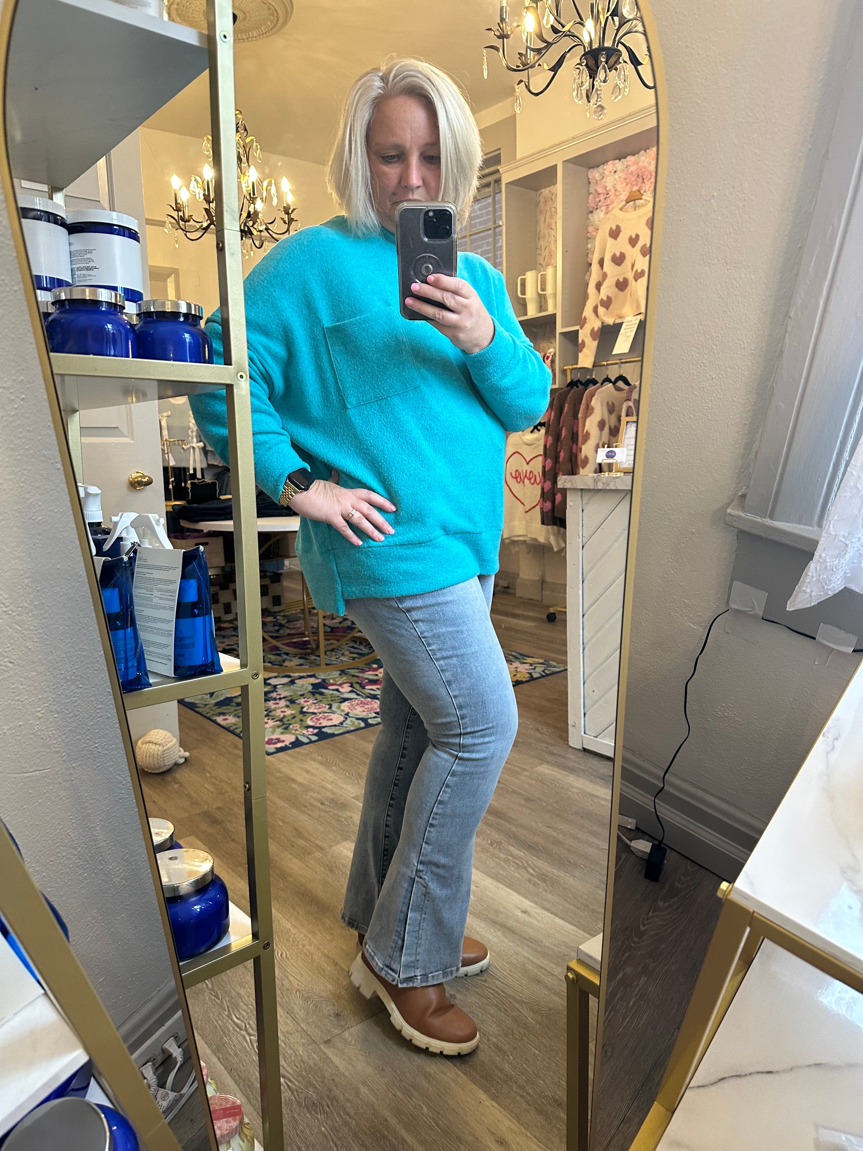 Zoe Light Wash Side Slit Jeans