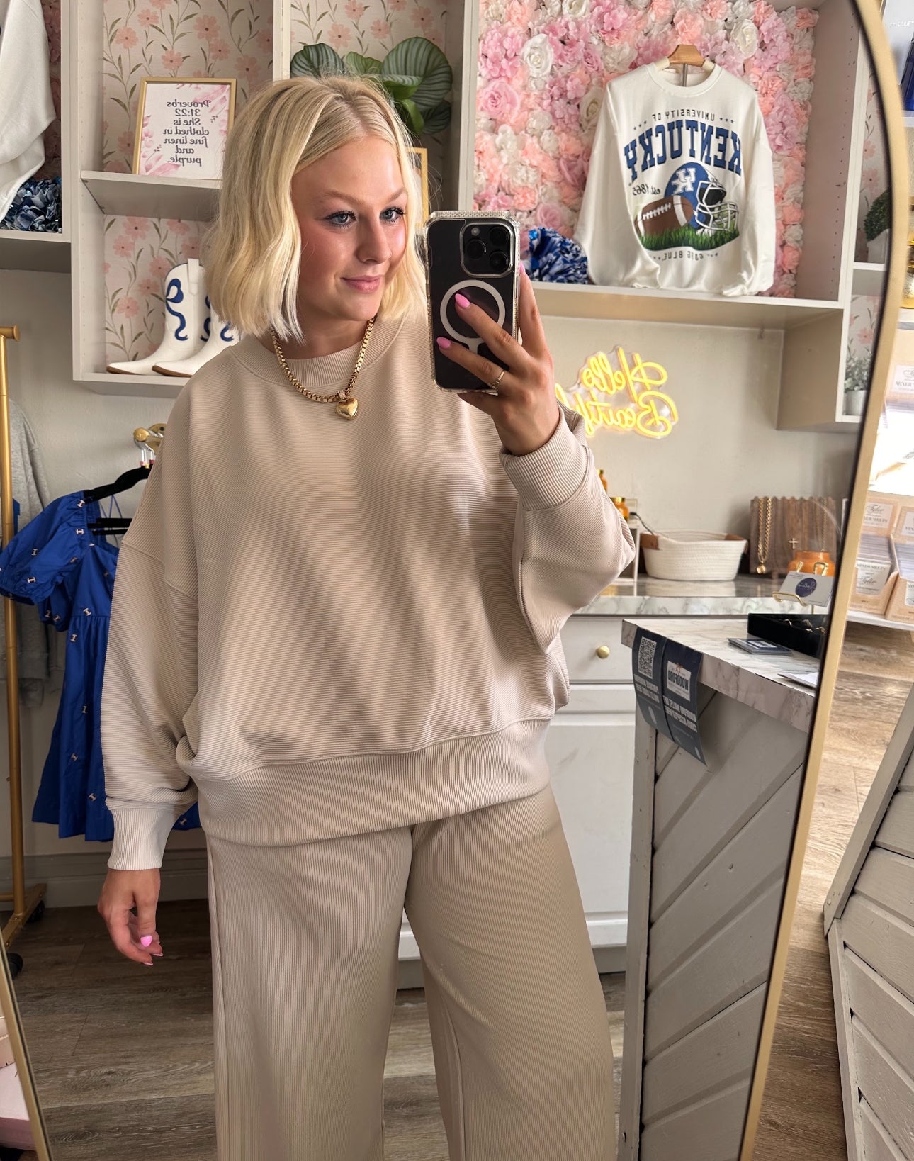 Chloe Round Neck Pullover Set