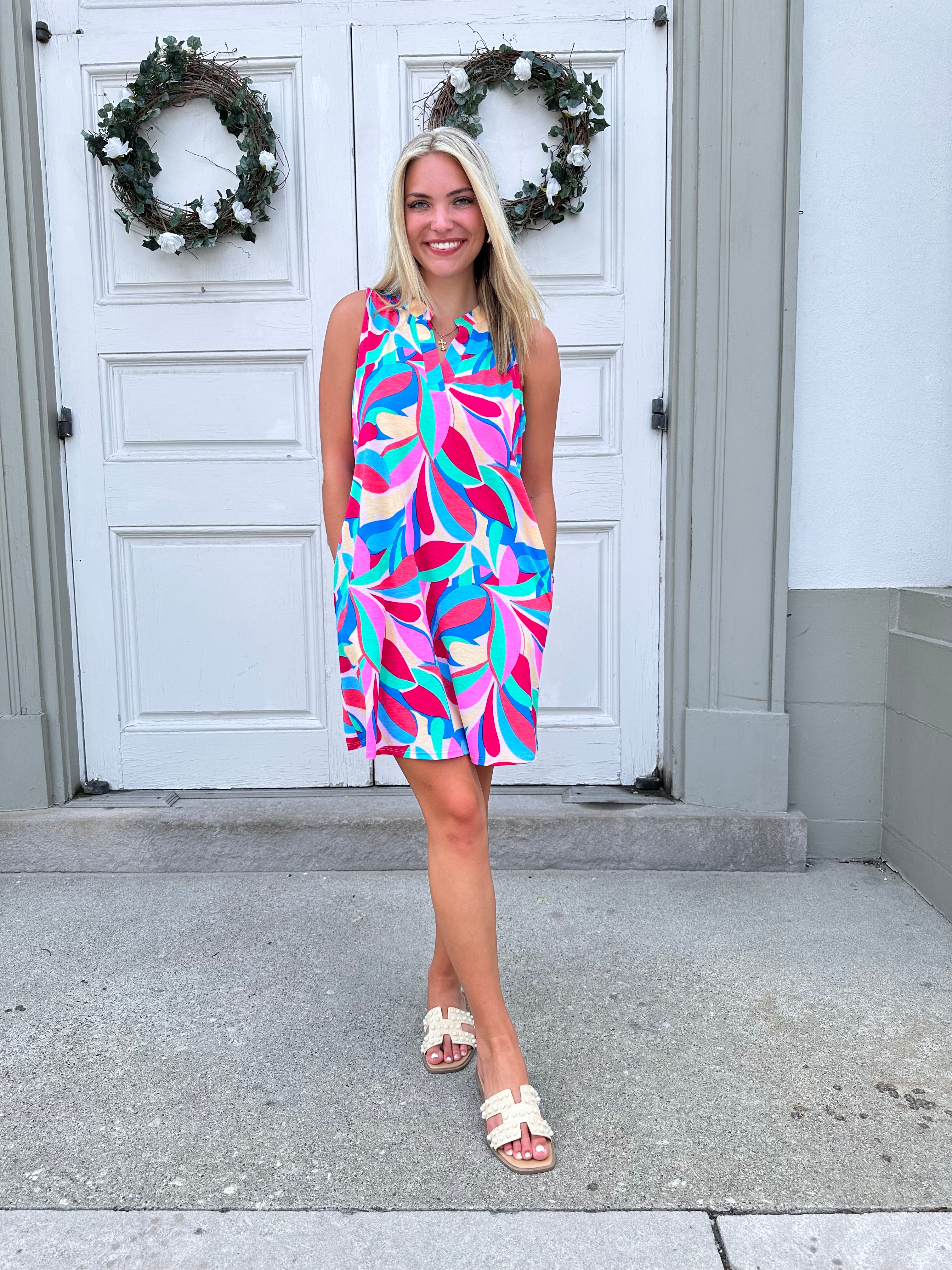 Sanibel Pleated Tank Dress