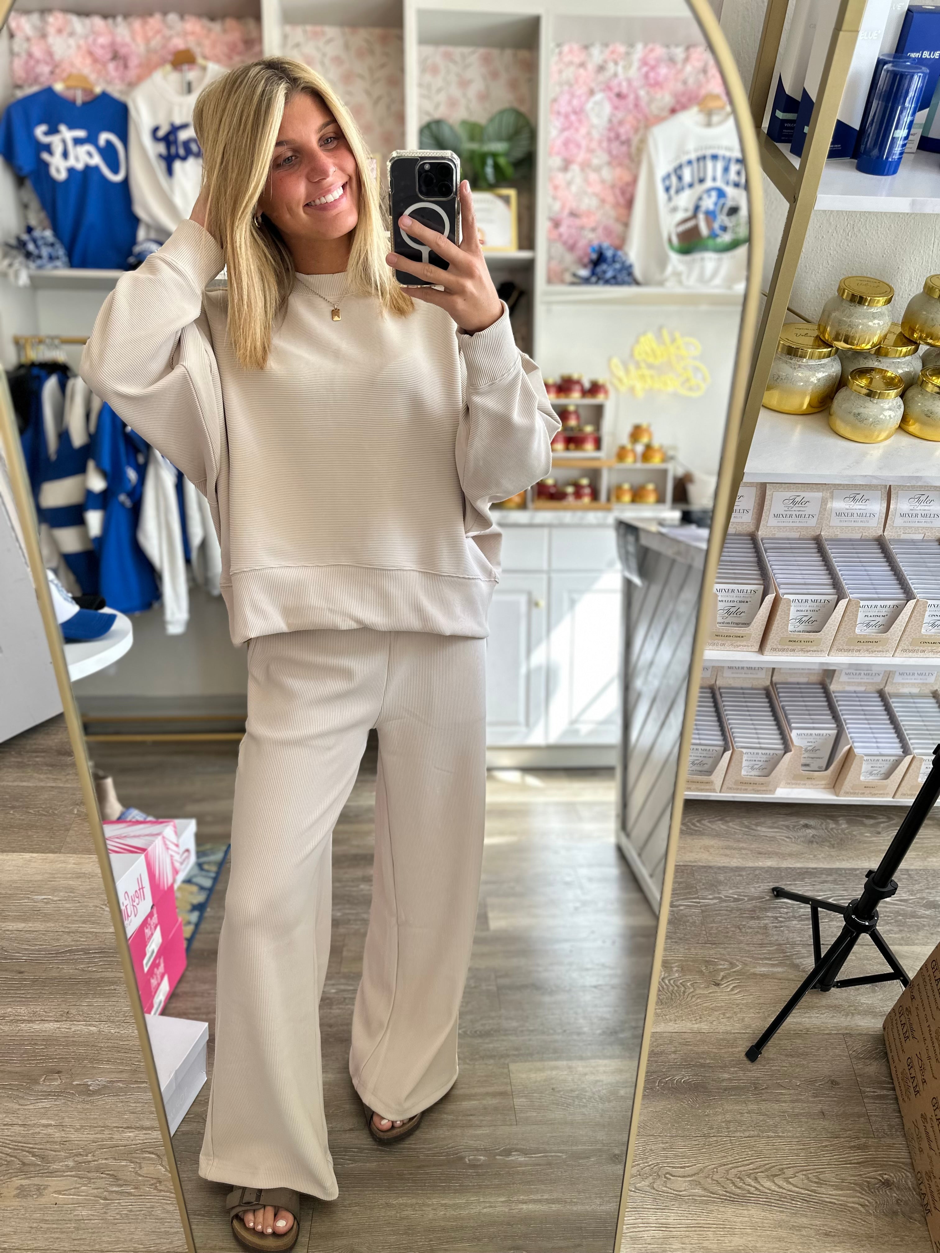 Chloe Round Neck Pullover Set