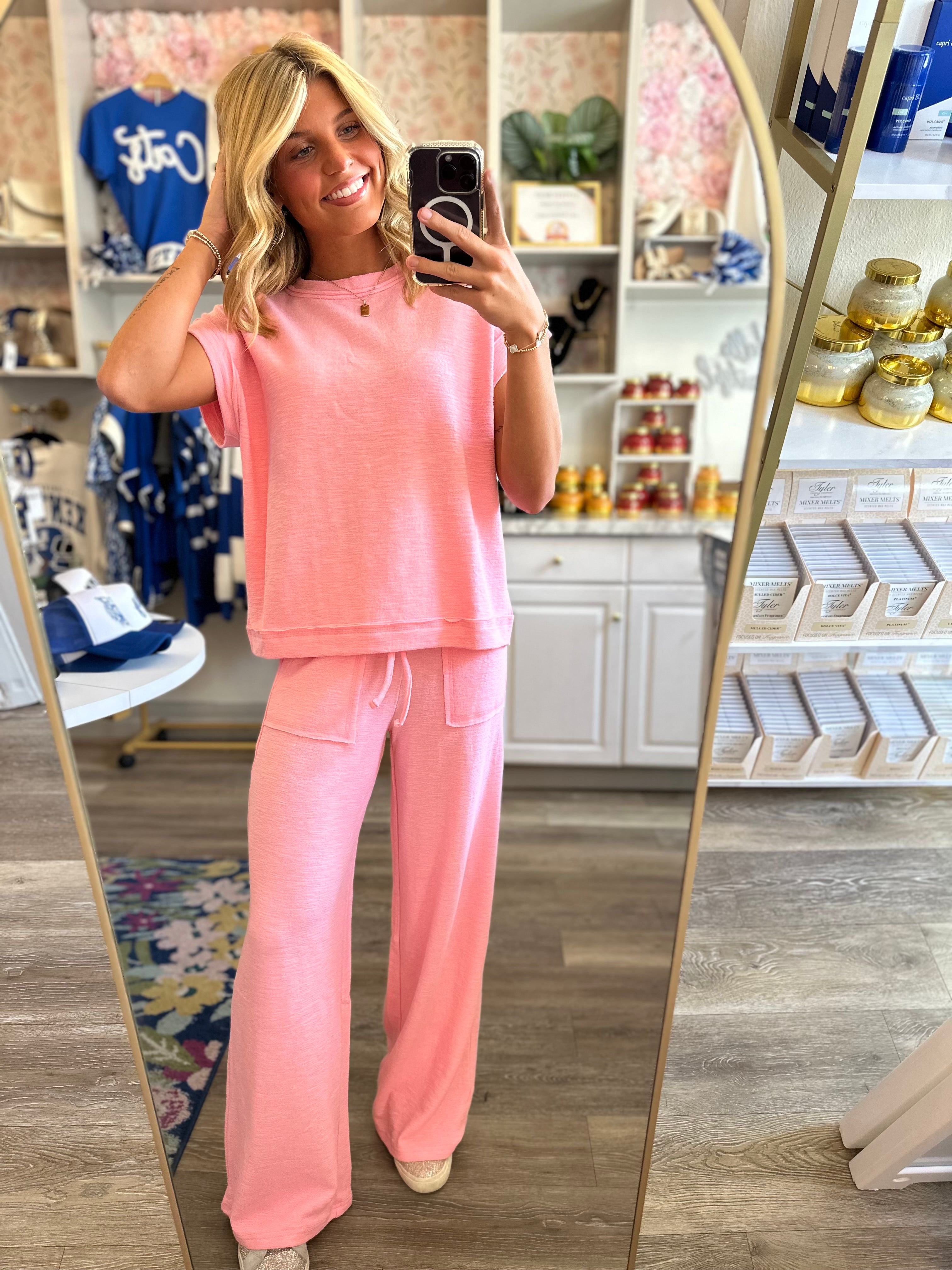 Cindy Slub Short Sleeve Set