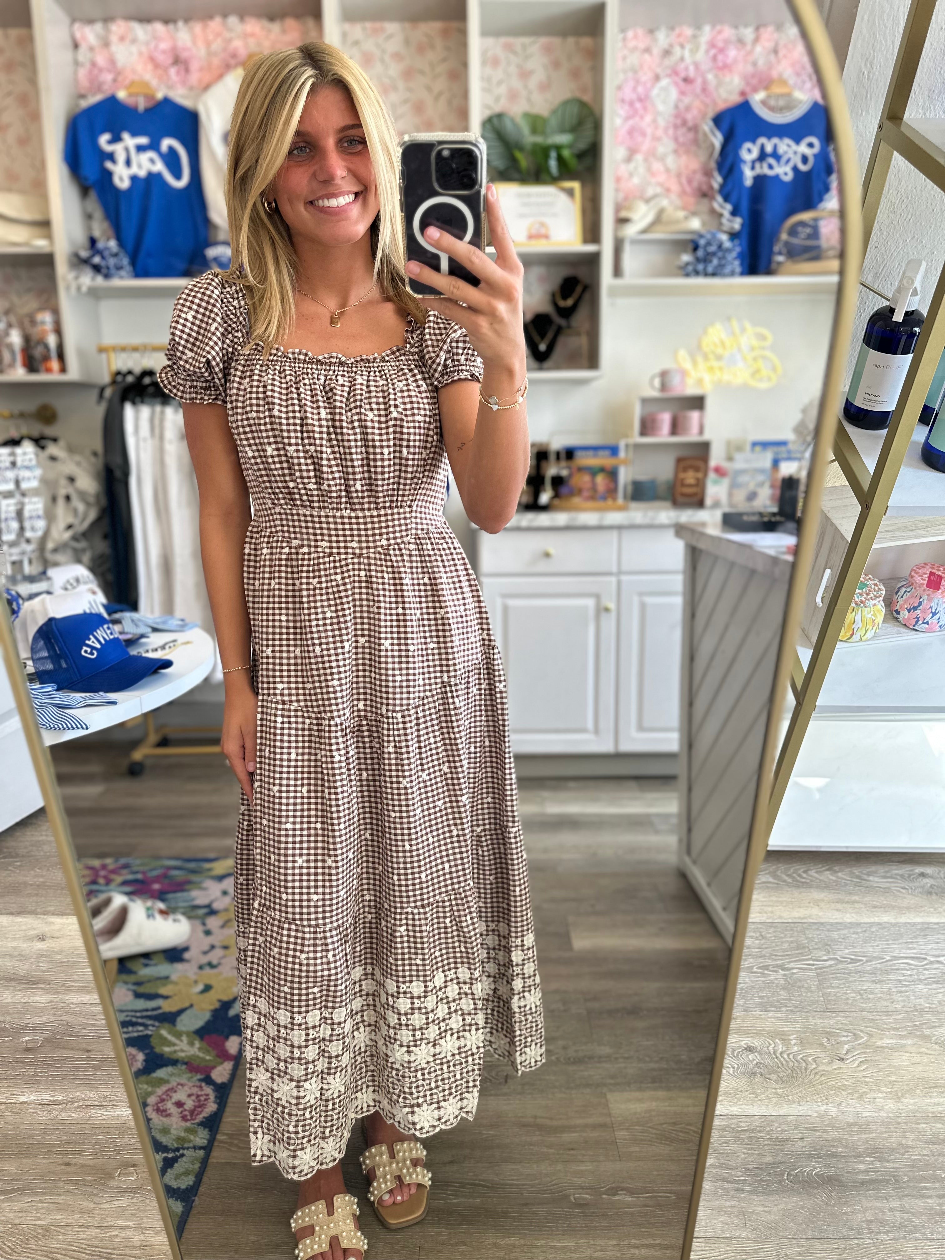 Gigi Gingham Midi Dress