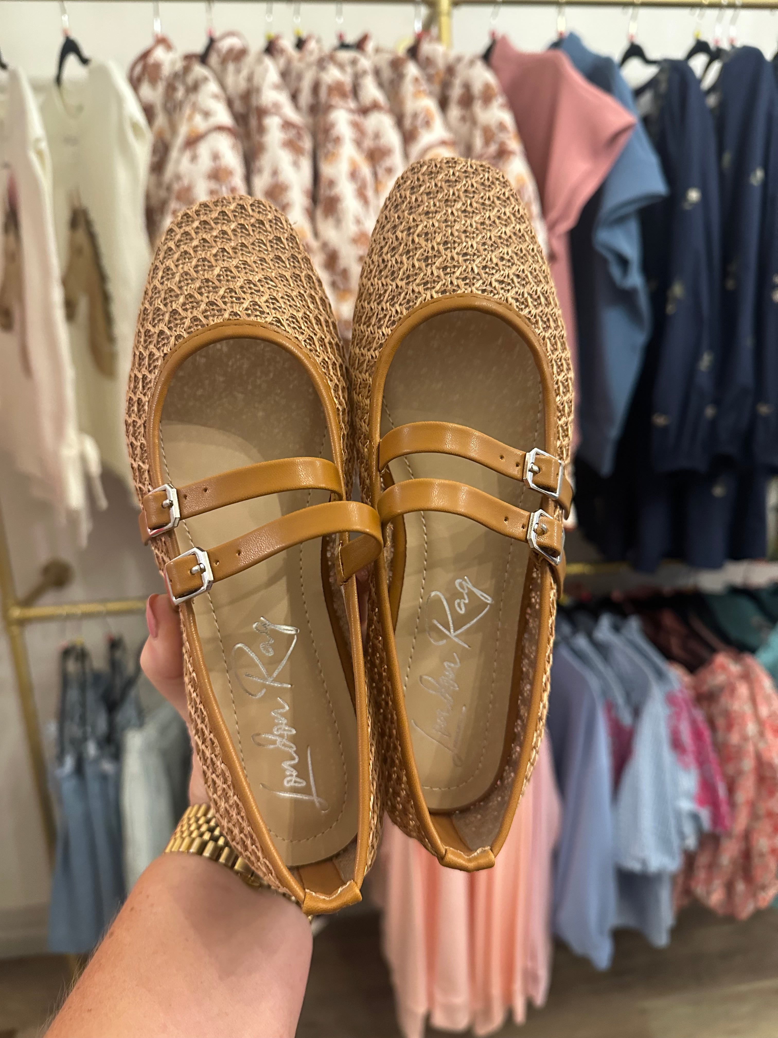 Sophia Buckle Strap Ballerina Flats