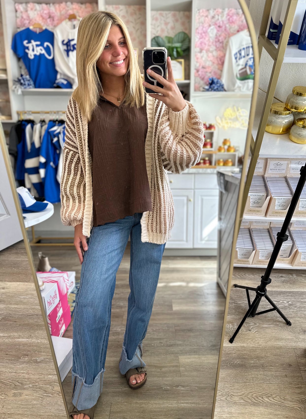 Olivia High Rise Cuffed Wide Leg