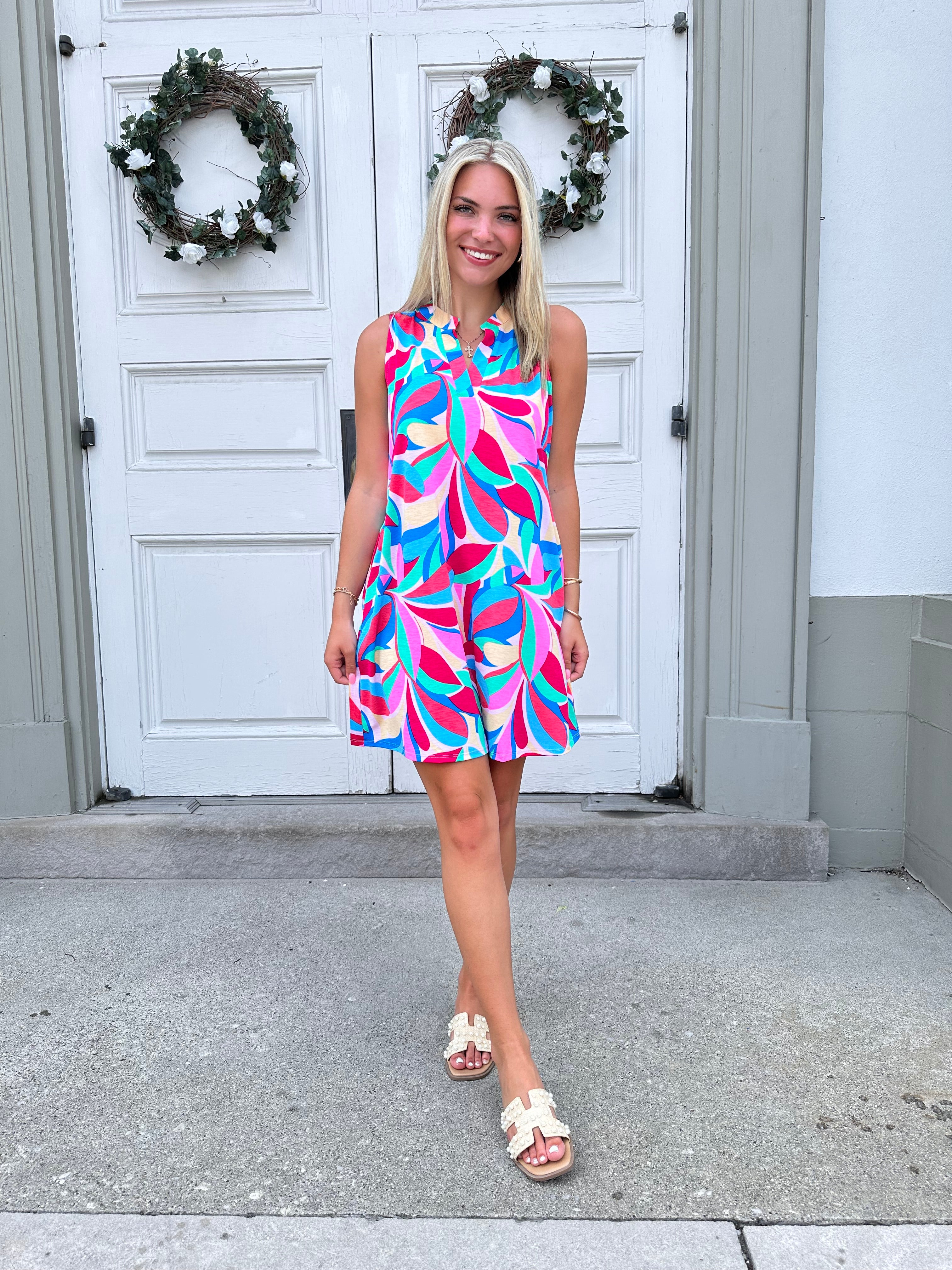 Sanibel Pleated Tank Dress