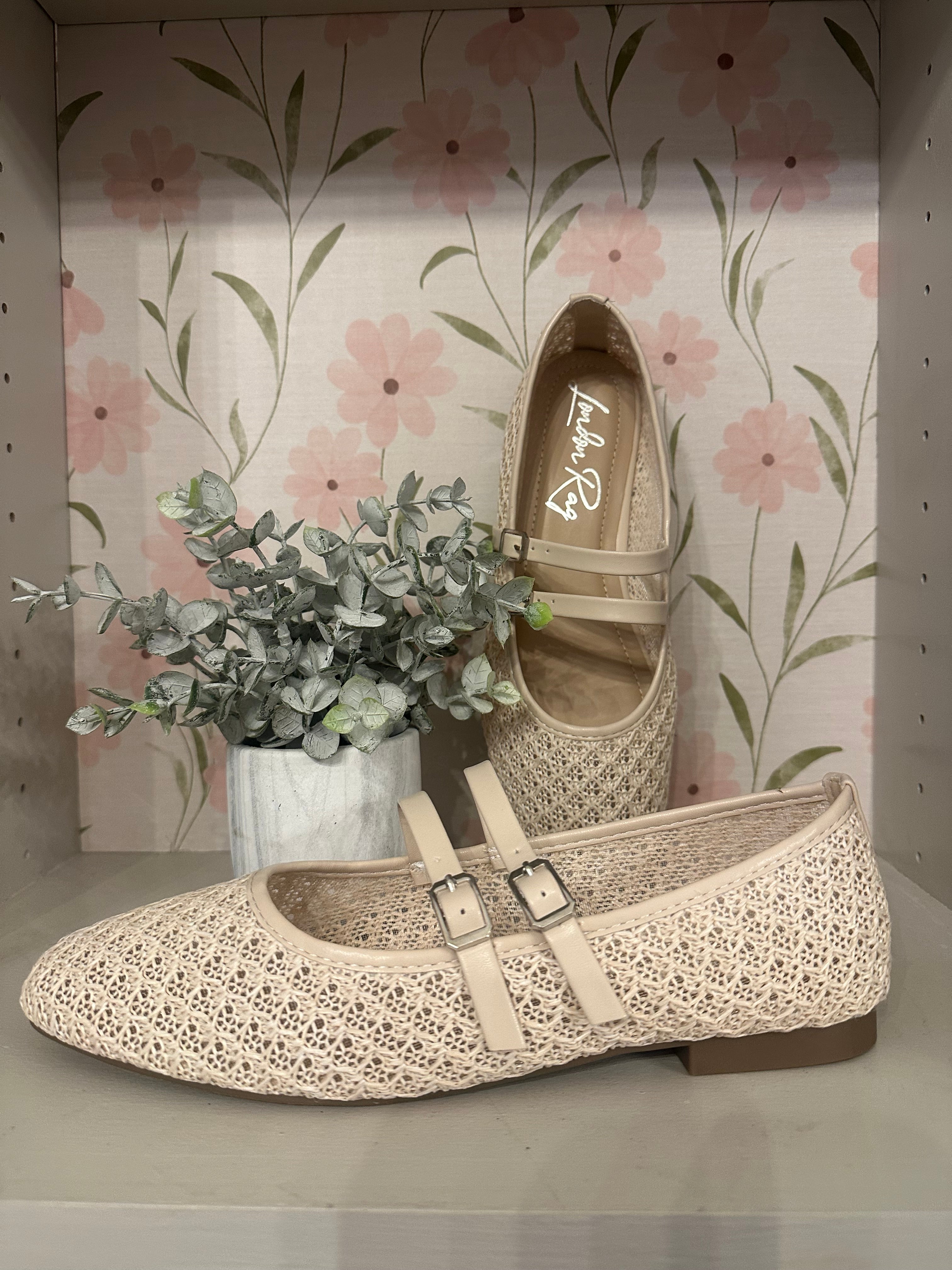 Clara Buckle Strap Ballerina Flats