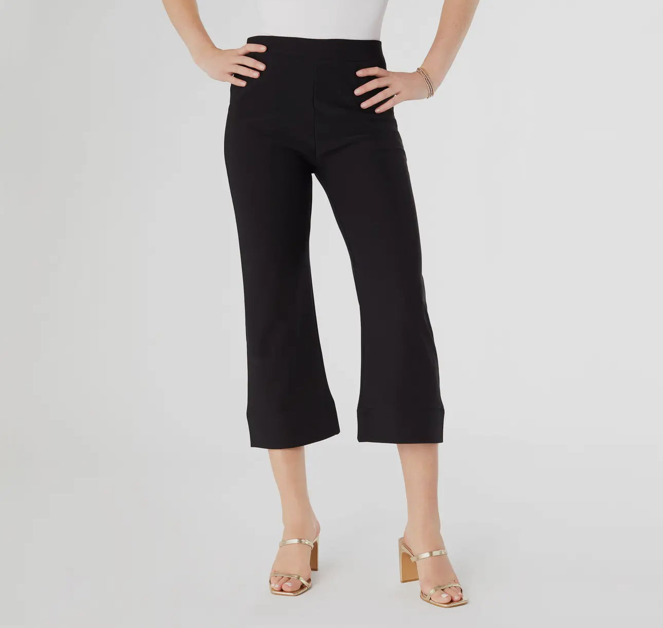 Macy Black Cropped Pants