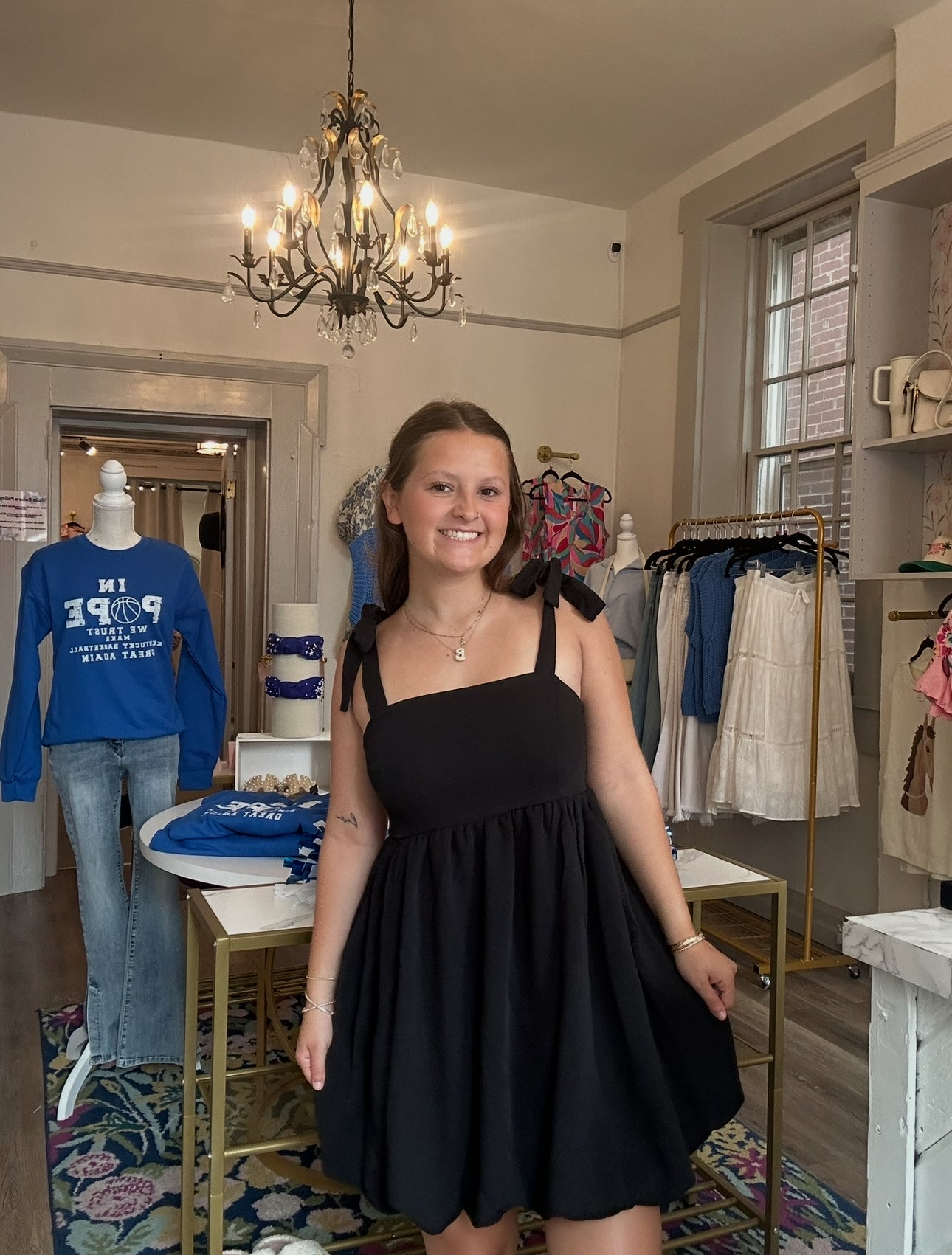 Tailgate Black Puffy Hem Dress