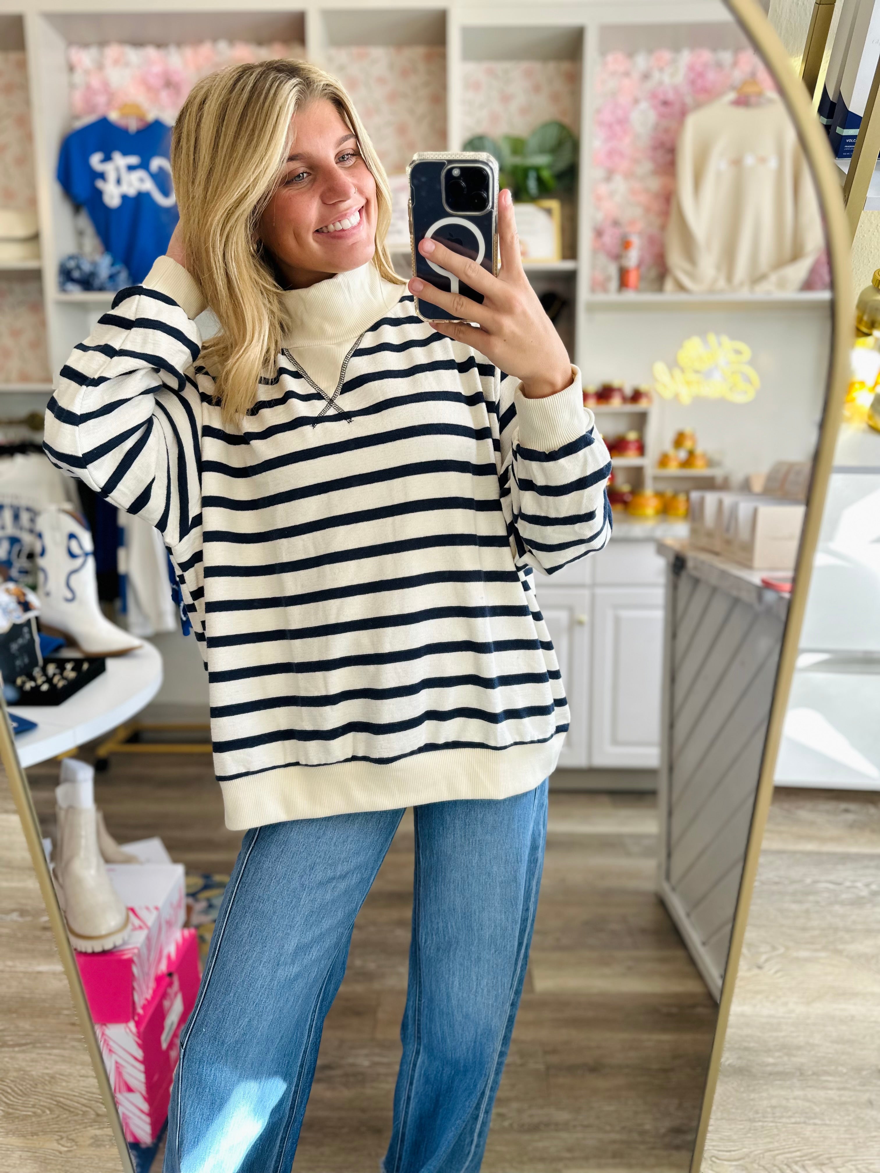Maddie Striped Tunic Top