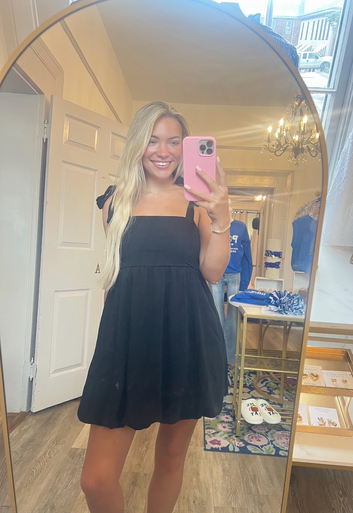 Tailgate Black Puffy Hem Dress