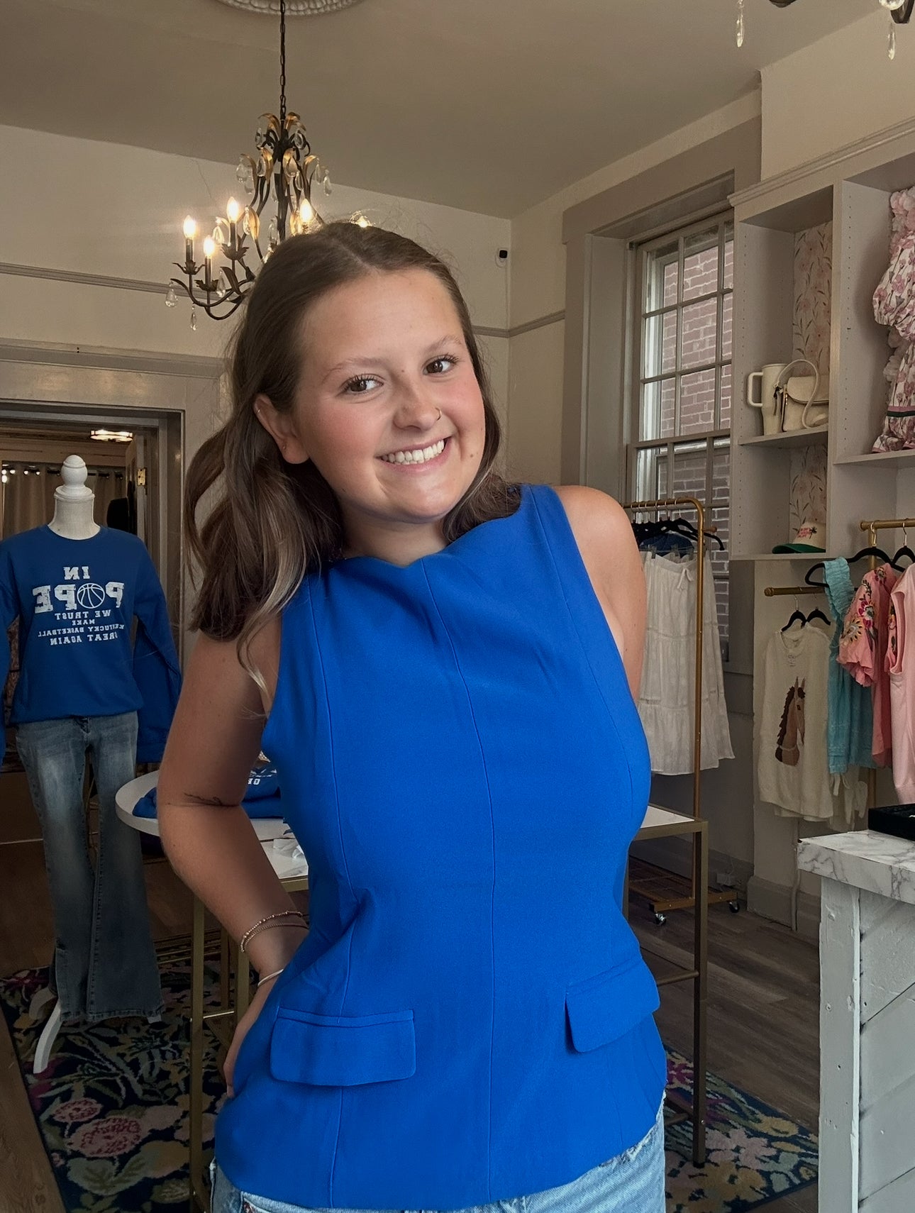 Sideline Royal Blue Tank Top