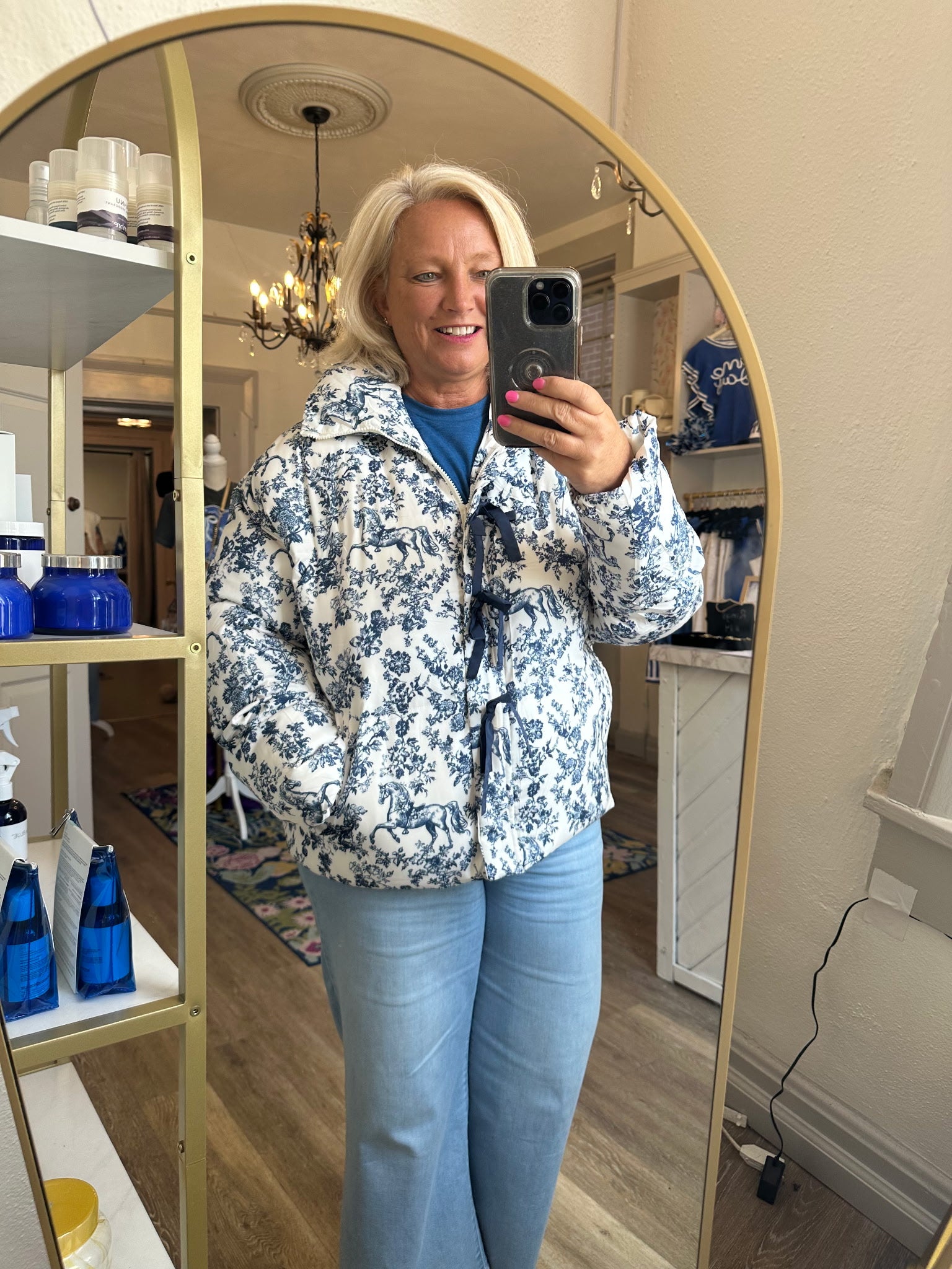 Toile Horse Print Jacket