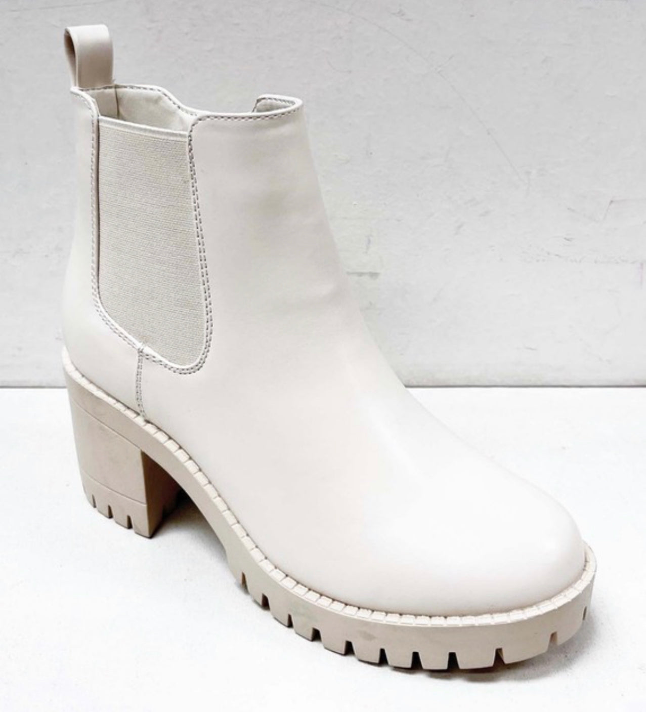 White Leather Boot